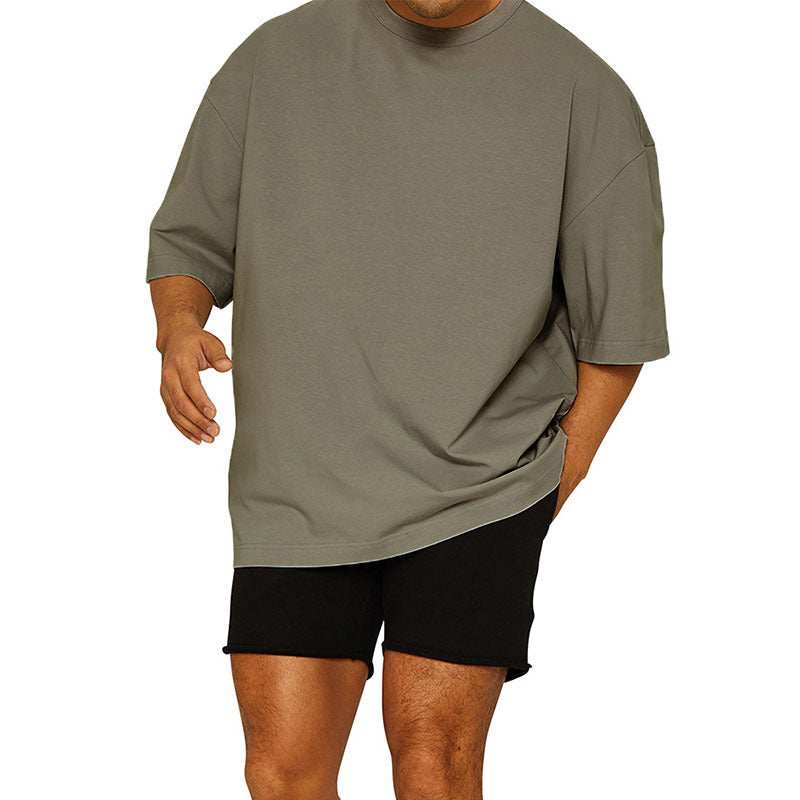 Leisure Running Loose Solid Color Short SleeveProduct information:Pattern: solid colorSize: M,L,XL,XXL,XXXLApplication Scope: running, fitness equipment, health massage, fitness and bodybuilding, chess and card Leisure Running LooseZenvyMarket