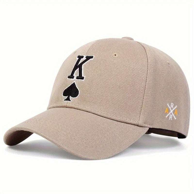 Enhance your style with our Embroidered Spade K Sun HatProduct information:Fabric name: acrylicColor: black, red, green, khakiCrown style: DomeMain fabric composition: CottonSize: AdjustableFunction: sun protection, windEmbroidered Spade K Sun HatZenvyMarket