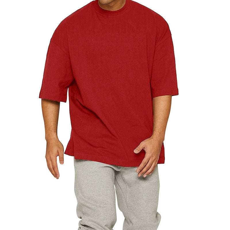 Leisure Running Loose Solid Color Short SleeveProduct information:Pattern: solid colorSize: M,L,XL,XXL,XXXLApplication Scope: running, fitness equipment, health massage, fitness and bodybuilding, chess and card Leisure Running LooseZenvyMarket