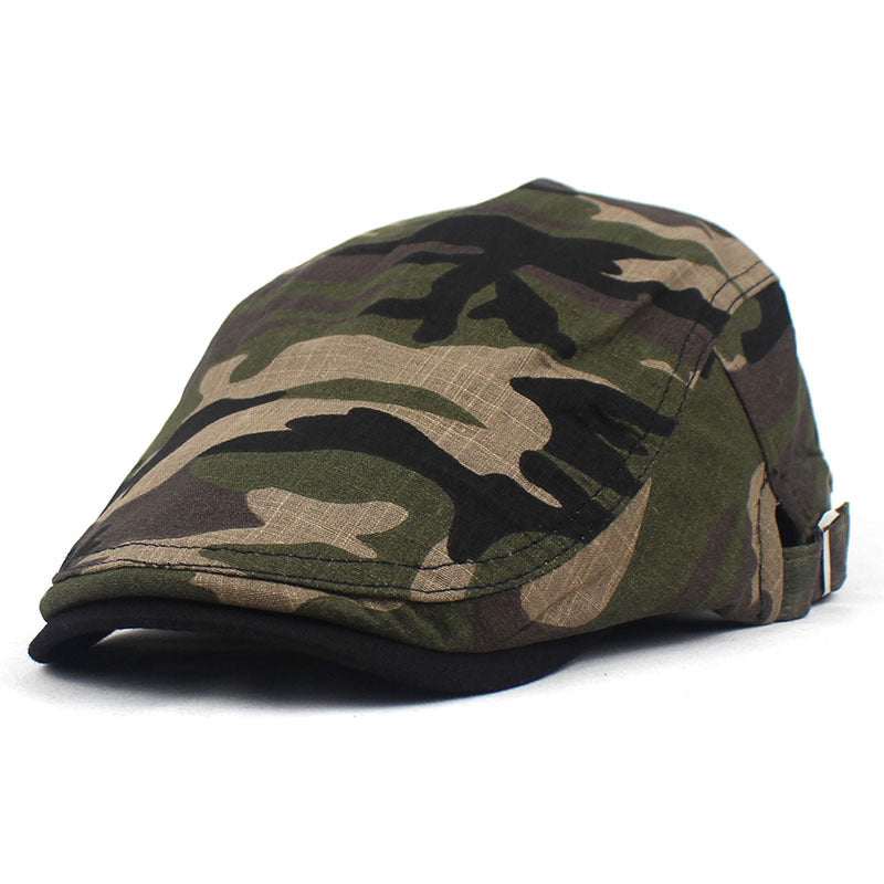 "New Camouflage Beret: Breathable Cotton and Linen BlendProduct information:Color: green, khaki, gray, creamy-whiteStyle of Crown: DomeSize: AdjustableMaterial: cotton and linenPopular elements: light bodyBrim shape: FlatCamouflage BeretZenvyMarket