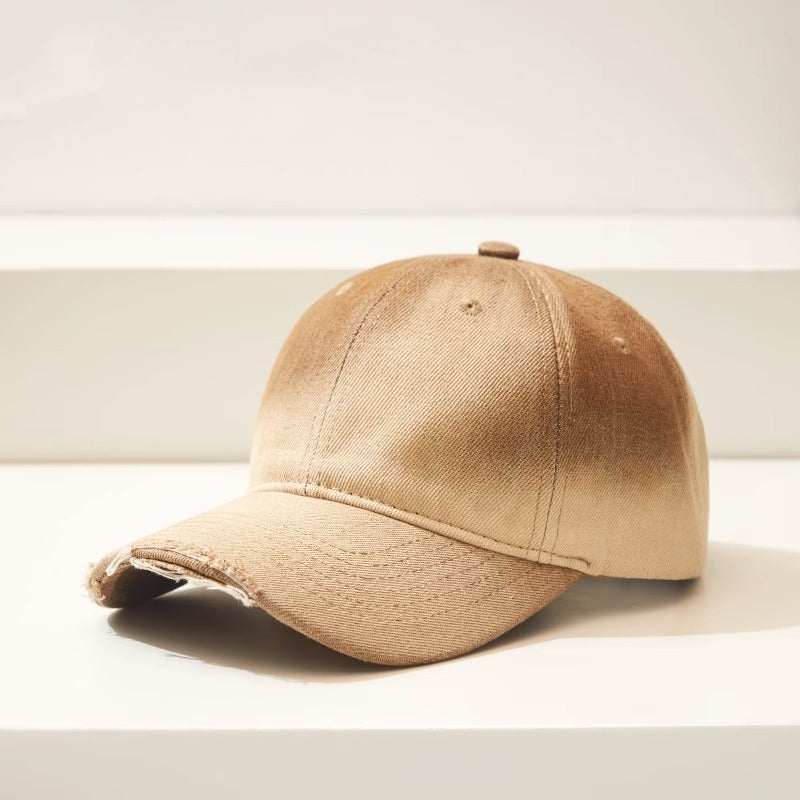 Distressed Gradient Denim Ripped Baseball Cap for a Casual All-match LProduct information:Fabric name: CottonColor: black, gray, Burgundy, light blue, dark blue, khakiStyle of Crown: BellMain fabric composition: CottonSize: AdjustableFDistressed Gradient Denim Ripped Baseball CapZenvyMarket