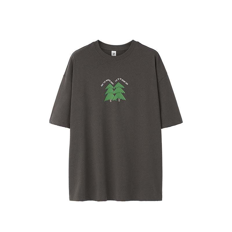 Pine Puff Print T-shirt Casual Pure CottonProduct information:Pattern: Cartoon Color: sand khaki, mud Gray Suitable for people: Youth Size: M,L,XL Version: Loose Style: pullover Thickness: ordinary Fabric naPine Puff Print T-shirtZenvyMarket