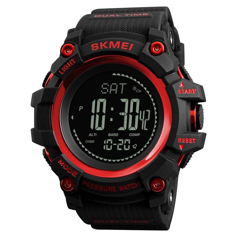 Men's multifunctional outdoor sports calendar watch with compass and shock-resistant design