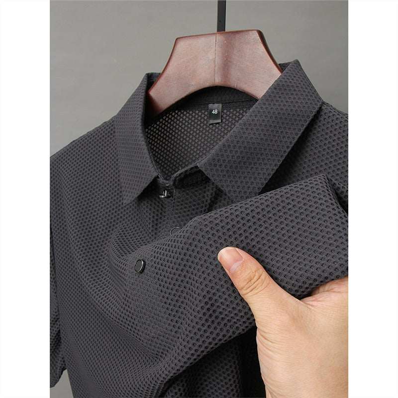 Fashion Ice Silk Men's Short-sleeved T-shirtProduct information:Color: green, cloudy blue, black, dark gray, gray greenMain fabric composition: acrylic fiberSize: M,L,XL,XXL,XXL,XXXXLFunction: keep warmNote: 1Fashion Ice SilkZenvyMarket
