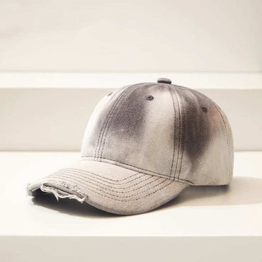 Distressed Gradient Denim Ripped Baseball Cap for a Casual All-match LProduct information:Fabric name: CottonColor: black, gray, Burgundy, light blue, dark blue, khakiStyle of Crown: BellMain fabric composition: CottonSize: AdjustableFDistressed Gradient Denim Ripped Baseball CapZenvyMarket