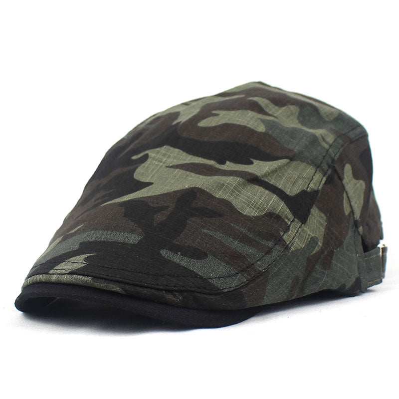 "New Camouflage Beret: Breathable Cotton and Linen BlendProduct information:Color: green, khaki, gray, creamy-whiteStyle of Crown: DomeSize: AdjustableMaterial: cotton and linenPopular elements: light bodyBrim shape: FlatCamouflage BeretZenvyMarket