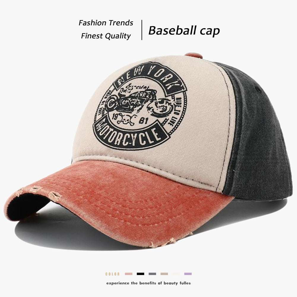 Enhance Your Style with a Classic TouchProduct information:Processing Technology: washing, aging, printing, antiqueColor: NEWYORK motorcycle printed baseball cap black brim, NEWYORK motorcycle printed basNEWYORK motorcycle printed baseball capZenvyMarket