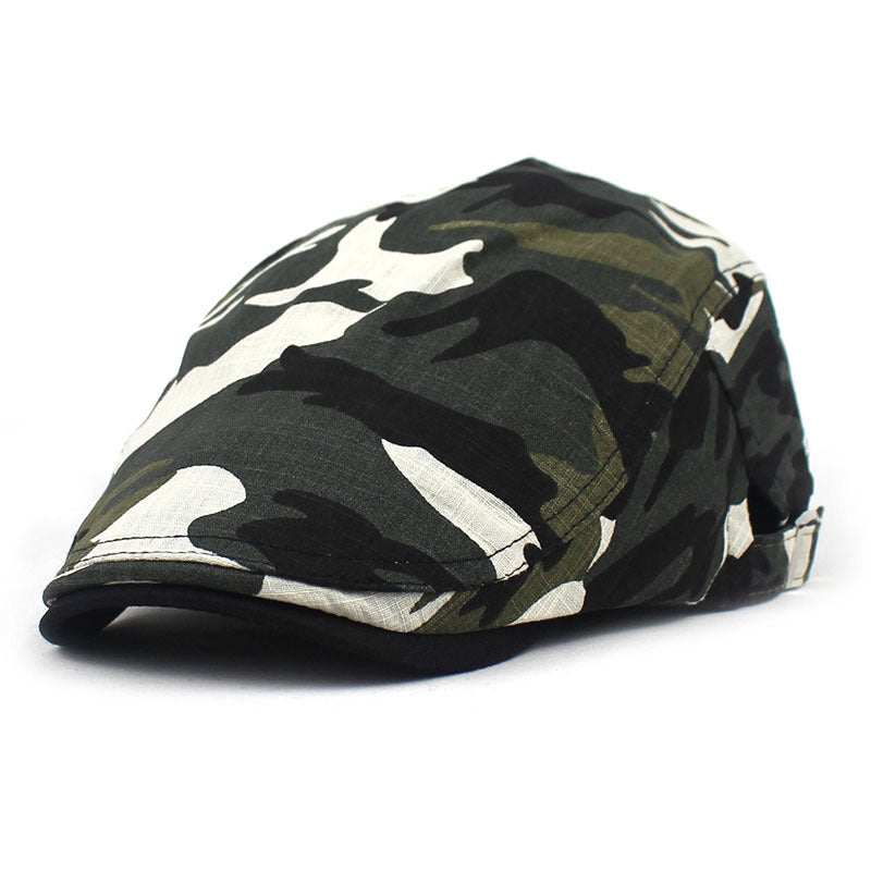 "New Camouflage Beret: Breathable Cotton and Linen BlendProduct information:Color: green, khaki, gray, creamy-whiteStyle of Crown: DomeSize: AdjustableMaterial: cotton and linenPopular elements: light bodyBrim shape: FlatCamouflage BeretZenvyMarket