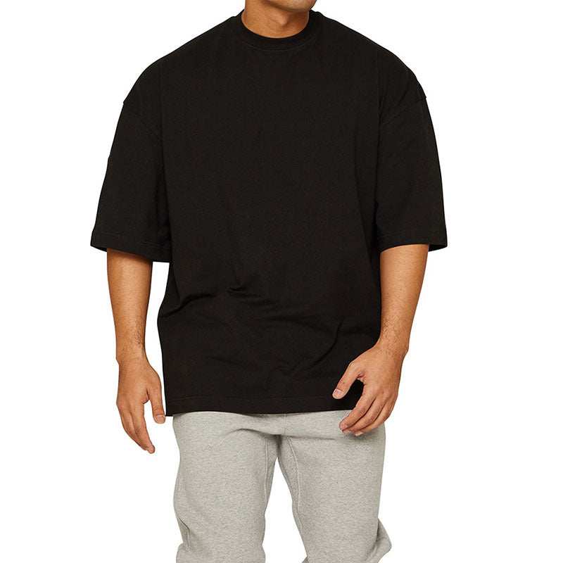 Leisure Running Loose Solid Color Short SleeveProduct information:Pattern: solid colorSize: M,L,XL,XXL,XXXLApplication Scope: running, fitness equipment, health massage, fitness and bodybuilding, chess and card Leisure Running LooseZenvyMarket